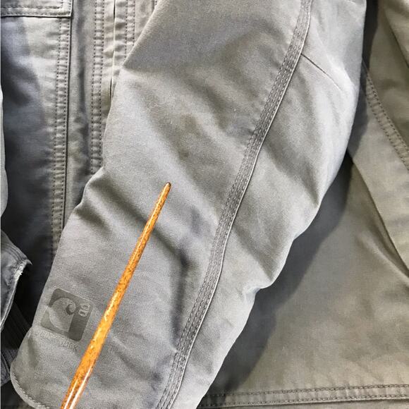 Carhartt mens M charcoal grey Jefferson quick duck traditional jacket 101492 - Picture 12 of 16